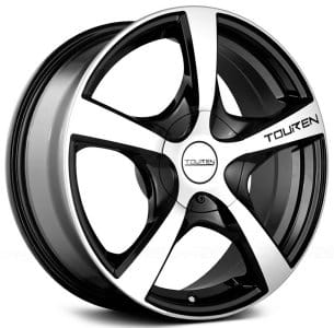 (clearance - no returns) 17x7 touren tr9 gloss black machined face & lip 5x105 5x4.25/108 42mm - image