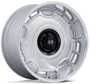 20x10 us mags uc146 arlington silver w/ diamond cut lip 5x127/5 6mm - image