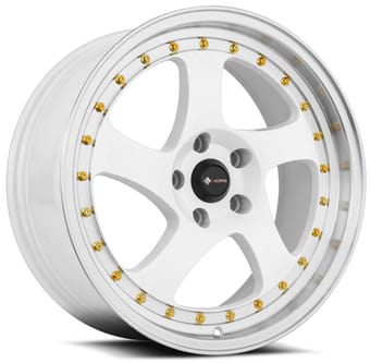 Vors VR2 White Machined w/ Gold Rivets