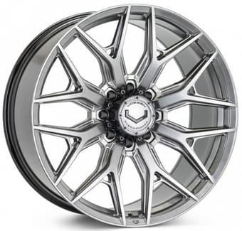 24x10 vossen hfx-4 gloss gunmetal (6-lug) 6x139.7/5.5 25mm Wheels