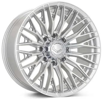 22x10 vossen hfx-6 silver polished (8-lug) 8x165/6.5 -18mm - image