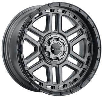 Weld Off-Road Crux W221 Satin Gunmetal w/ Satin Black Lip