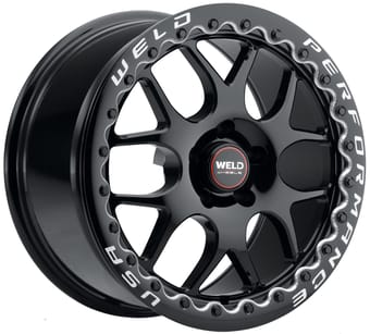 18x10 weld performance solana s112 gloss black (rotary formed) 5x4.75/120.7 28mm - image