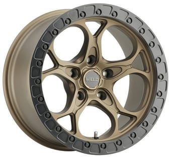 Weld Off-Road Ledge (5-Lug) W106 Satin Bronze w/ Satin Black Lip