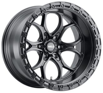 20x10 weld off-road ledge w108 satin black (6-lug) (rotary forged) 6x135 -18mm - image