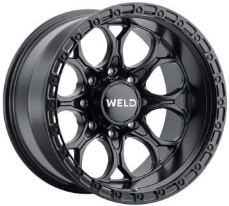 20x10 weld off-road ledge w108 satin black (8-lug) (rotary forged) 8x180 -18mm - image