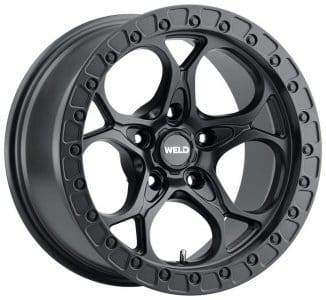 20x9 weld off-road ledge w108 satin black (5-lug) (rotary forged) 5x5/127 0mm - image