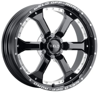 Weld Off-Road Granada (6-Lug) W125 Gloss Black Milled