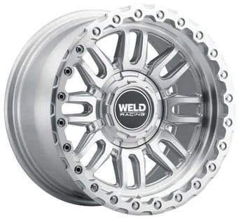 17x9 weld off-road swift w185 gloss silver machined w/ machined ring 8x165/6.5 -12mm - image