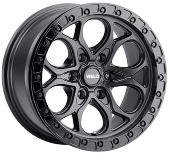 17x9 weld off-road ledge beadlock w901 satin black (true beadlock) (rotary forged) (6-lug) 6x5.5/139.7 0mm - image