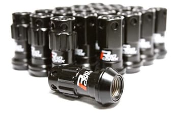 project kics 20 pcs (no locks) black r40 iconix w/ plastic cap (black) - 12x1.25 wrif03kk - image