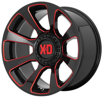XD Series XD854 Reactor Gloss Black Milled w/ Red Tint