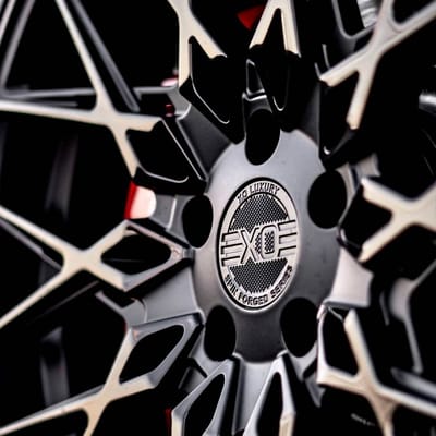 20 inch XO Wheels Phoenix Double Black on 2018 Kia Stinger