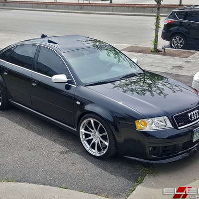 19x10 Ace Alloy Convex Hypersilver w/ Machined Accent on a 2003 Audi RS6 w/ Specs