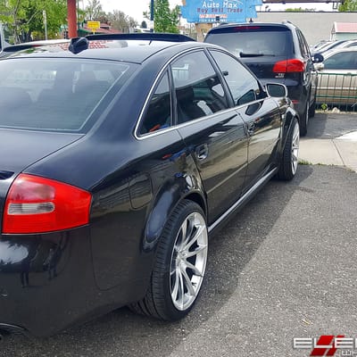 19x10 Ace Alloy Convex Hypersilver w/ Machined Accent on a 2003 Audi RS6 w/ Specs