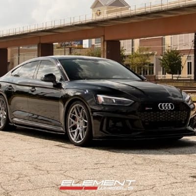 20 inch HRE FlowForm FF01 Liquid Silver on a 2019 Audi RS5
