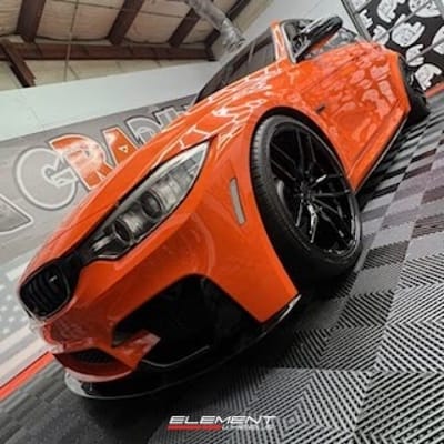 20 inch Staggered Variant Krypton Gloss Black on a 2015 BMW M3