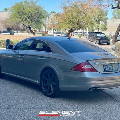 20 inch Staggered Rohana RC7 in Matte Graphite on a 2007 Mercedes-Benz CLS 63 AMG