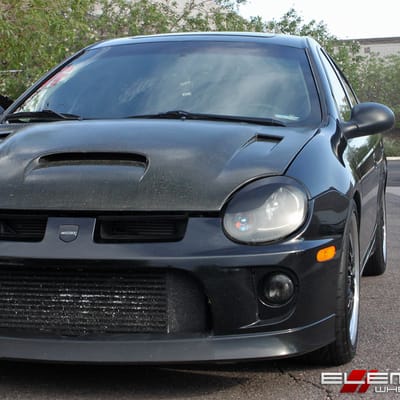 18x7.5 Verde V4 1 Regency Gloss Black w/ Machined Lip on a 2005 Dodge Neon Srt w/ specs