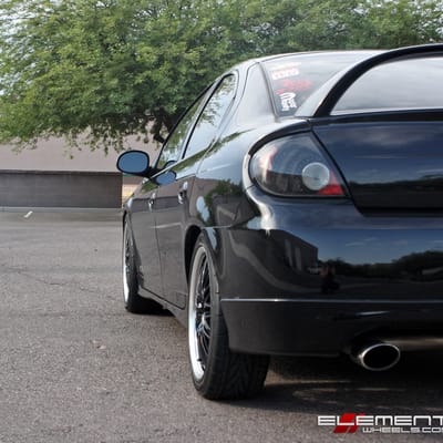 18x7.5 Verde V4 1 Regency Gloss Black w/ Machined Lip on a 2005 Dodge Neon Srt w/ specs