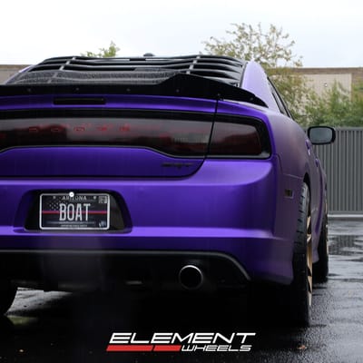 20 inch Staggered Velgen Light Weight VF5 Gloss Bronze on a 2013 Dodge Charger SRT