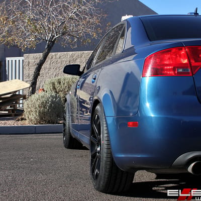 19x8.5 Mach ME10 Satin Black on a 2006 Audi A4 w/ Specs