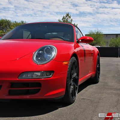 19 inch Staggered Rohana RFX5 Matte Black on a 2006 Porsche 911 Carrera C2 w/ Specs