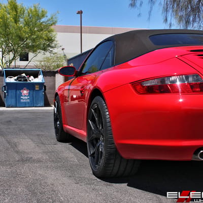 19 inch Staggered Rohana RFX5 Matte Black on a 2006 Porsche 911 Carrera C2 w/ Specs