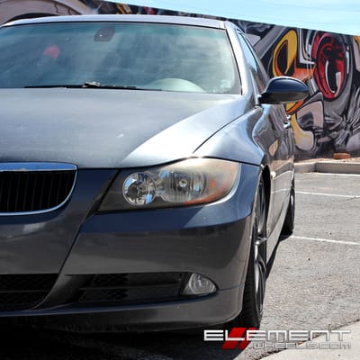 18 inch Staggered TSW Sprint Gloss Gunmetal on 2006 BMW 3 Series w/ Specs