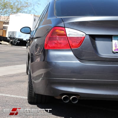 18 inch Staggered TSW Sprint Gloss Gunmetal on 2006 BMW 3 Series w/ Specs