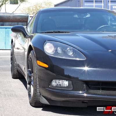 18x9.5 and 19x10.5 Cray Spider Matte Black on a 2006 Chevy Corvette C6 Z51 w/ Specs