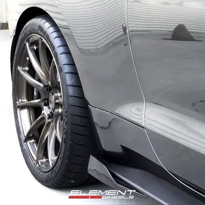 20 Staggered Signature Wheels SV501 Brushed Bronze Tinted on a 2017 Ford Mustang GT350