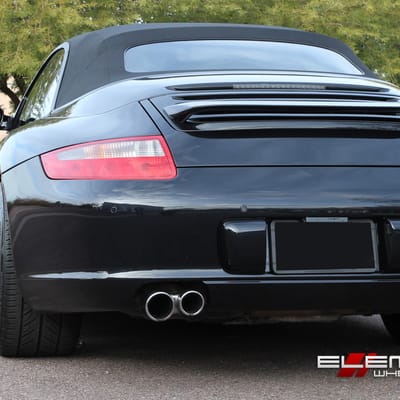 19 inch Staggered Ruger Mesh Black Wheels on 06 Porsche Carrera 997 w/ Specs