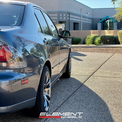 17 inch Vors TR4 in Hyper Black on a 2002 Lexus IS300
