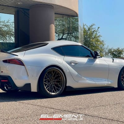 19 Inch Staggered Variant Maxim in Satin Bronze on a 2022 Toyota GR Supra