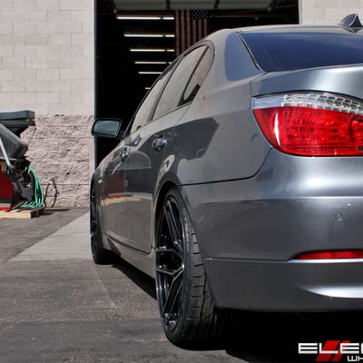 20 inch Staggered Stance SF03 Gloss Black Tinted Machined on a 2008 BMW 535i RWD w/ Specs