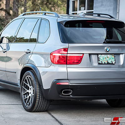 20 inch Staggered Stance VIP SC8 SC-8 Slate Grey w/ Machined Face on a 2008 BMW X5 w/ Specs
