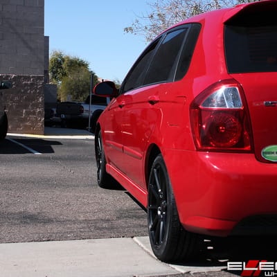 17x7 Big Bang Sport BSP31 Satin Black on a 2008 Kia Spectra 5 w/ Specs