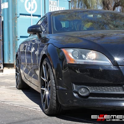 20x8.5 Black Di Forza BM-14 Gloss Black w/machined Face on a 2008 Audi TT Quattro (base model) w/ Specs