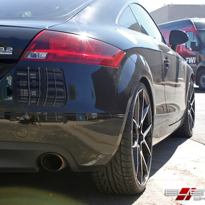 20x8.5 Black Di Forza BM-14 Gloss Black w/machined Face on a 2008 Audi TT Quattro (base model) w/ Specs