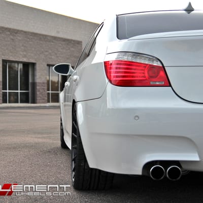 20 inch Staggered Miro 110 All Matte Black on 2008 BMW M5 w/ Specs