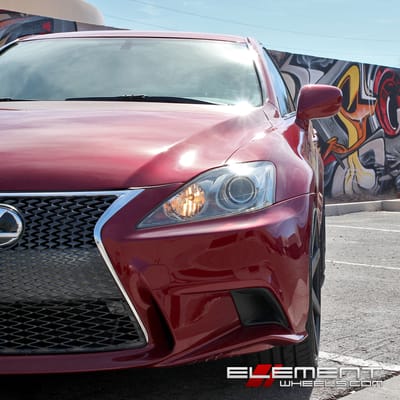 20 inch Staggered Niche Verona Black/Machined Tini on 2008 Lexus IS250 w/ Specs