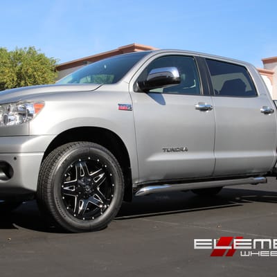 Fuel Full Blown Black/Machined Wheels on 2008 Toyota Tundra w/ Specs