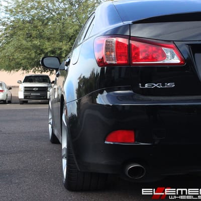 19 inch Staggered MRR VP5 Gloss Silver Machined on a 09 Lexus IS250 RWD w/ Specs