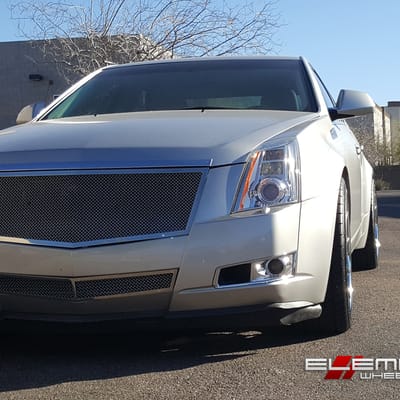 20 inch Staggered Rohana RC10 Silver Wheels On 2008 Cadillac CTS Sedan w/ Specs