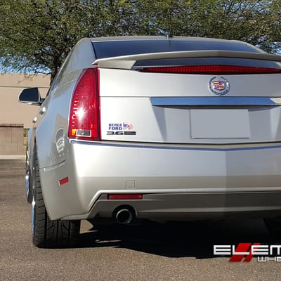 20 inch Staggered Rohana RC10 Silver Wheels On 2008 Cadillac CTS Sedan w/ Specs