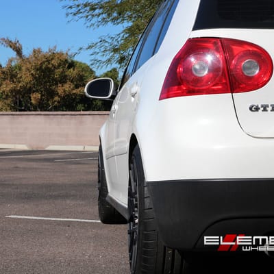 18x8.5 Rotiform BLQ Black Machined w/ Tint on 2009 VW GTi w/ Specs