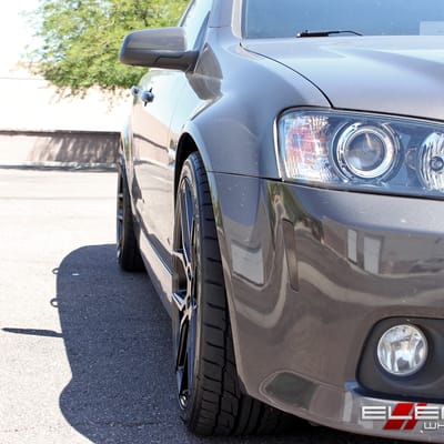 20in staggered Giovanna Haleb Semi Gloss black on a Pontiac G8 w/ Specs