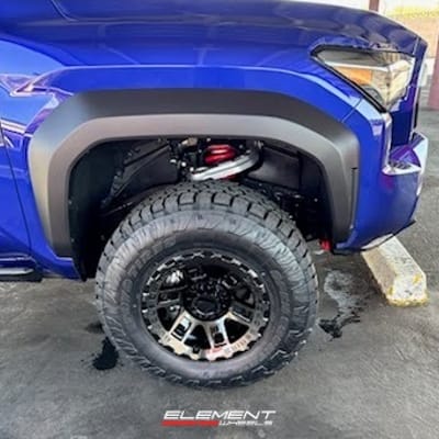 17 inch Blaque Diamond Off-Road BD-O801 Gloss Black Machined & Tinted on a 2025 Toyota Tacoma