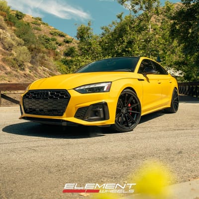 20 inch Curva Concepts CFF46 Gloss Black on a 2022 Audi S5